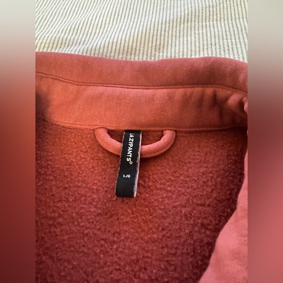 LAZYPANTS NWOT WOMEN’S TERRY FLEECE SHACKET/ terracotta - Picture 13 of 14